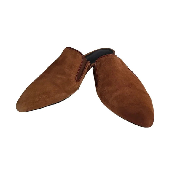 Jenni Kayne Suede Mules Saddle Size 8 - Picture 3 of 11
